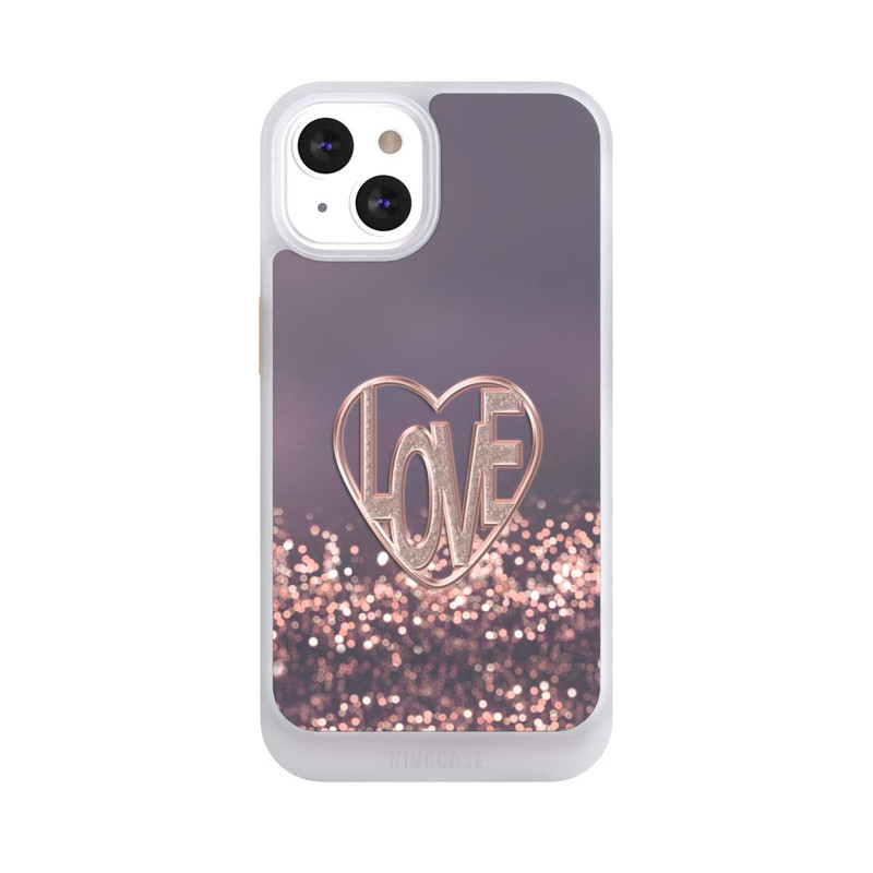 iPhone 13 NIVOcore Love Glitter Pink