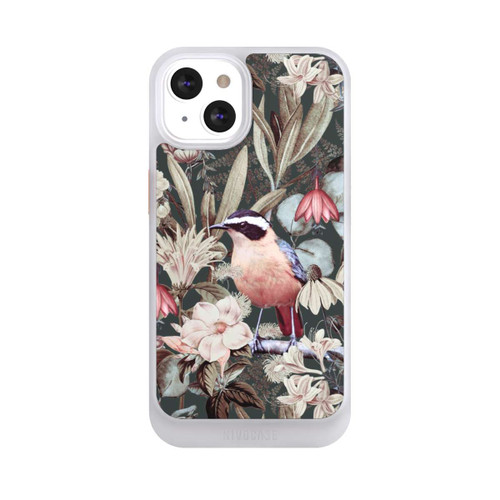 Apple iPhone 13 NIVOcore Orange Bird in Vintage Flower Pattern