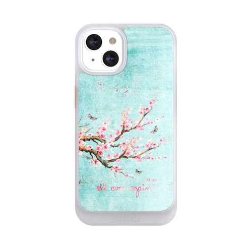 Apple iPhone 13 NIVOcore Motif d'arbre en fleurs de cerisier bleu