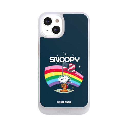 Apple iPhone 13 NIVOcore Snoopy Weltraumreisender Regenbogen