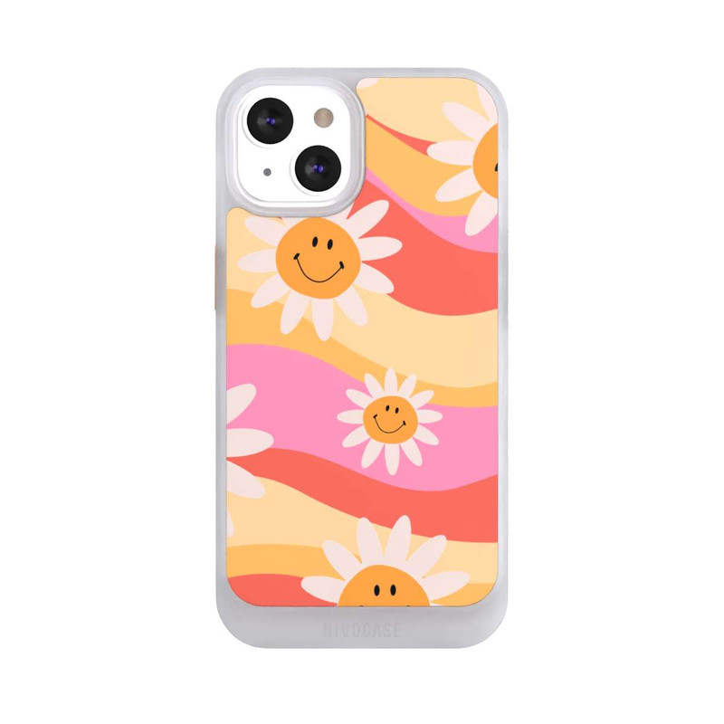 iPhone 13 NIVOcore Retro Smiles Orange Colorful