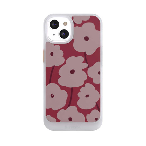 Apple iPhone 13 NIVOcore Minimalistische Blumen Bordeaux