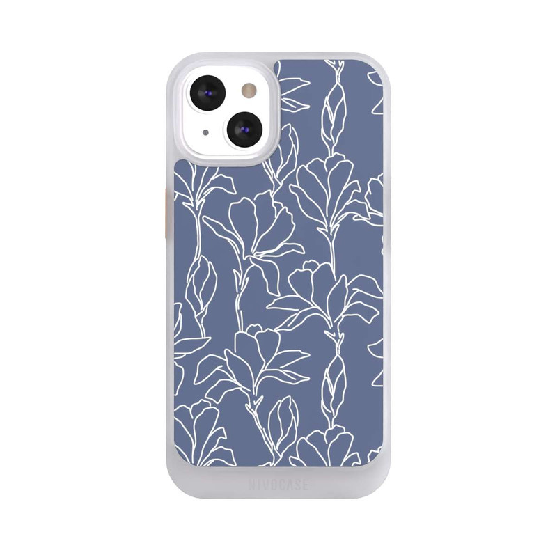 iPhone 13 NIVOcore Flower Silhouettes on Blue