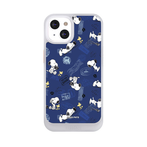Apple iPhone 13 NIVOcore Peanuts Travel Stamps Pattern Blue