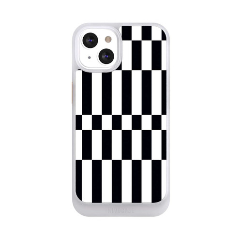 Apple iPhone 13 NIVOcore Checked Abstract Bold Black and White Color Block