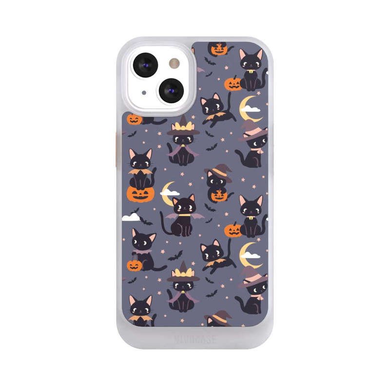 iPhone 13 NIVOcore Cute Halloween Witch Cats and Pumpkins