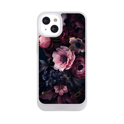 Apple iPhone 13 NIVOcore Rosa Blumenbild mit Pfingstrosen auf dunklem Hintergrund Mit KI