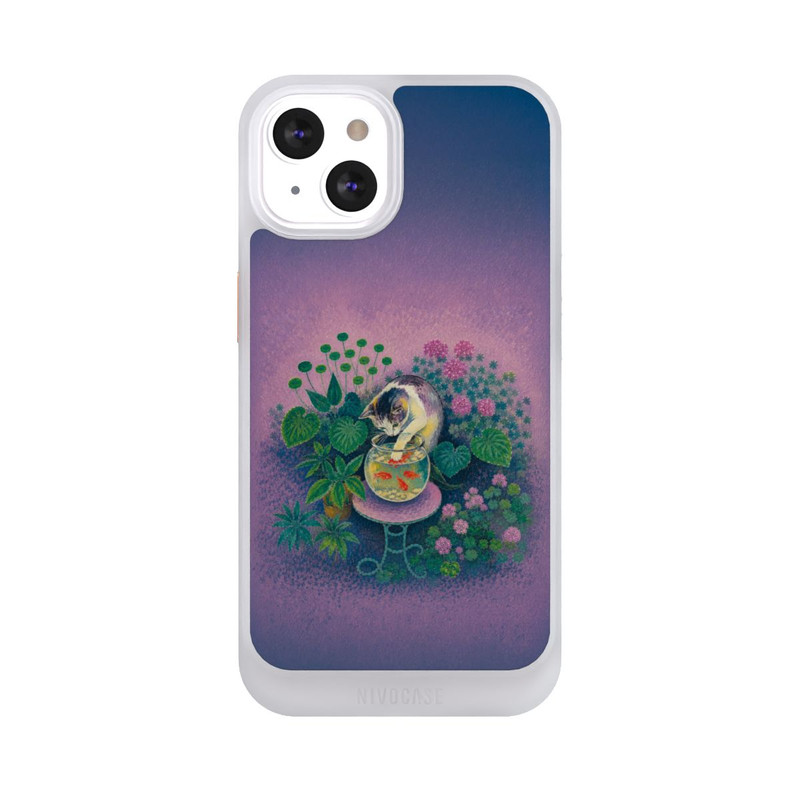 iPhone 13 NIVOcore Goldfische von Matisse mit angelnder Katze mit KI