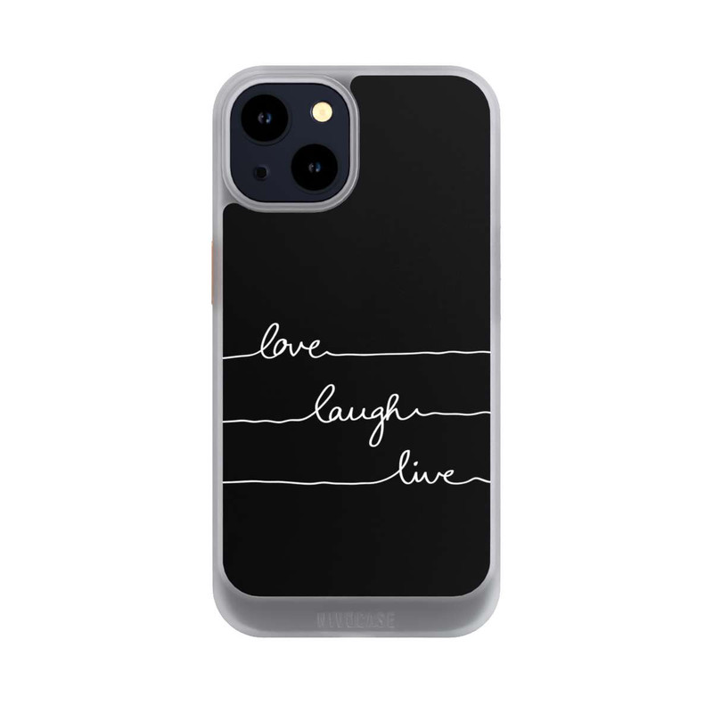 iPhone 14 NIVOcore Love Laugh Live weiß/schwarz