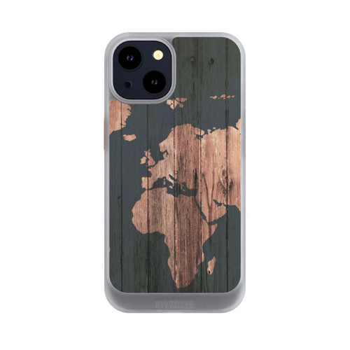 Apple iPhone 14 NIVOcore Wooden World Map