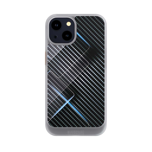 Apple iPhone 14 NIVOcore Blaue Linien auf Karbon
