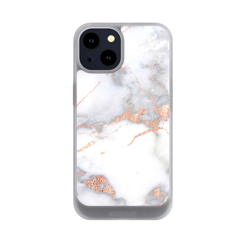 Apple iPhone 14 NIVOcore Marbre Blanc et Doré
