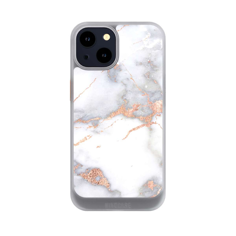 iPhone 14 NIVOcore Marbre Blanc et Doré