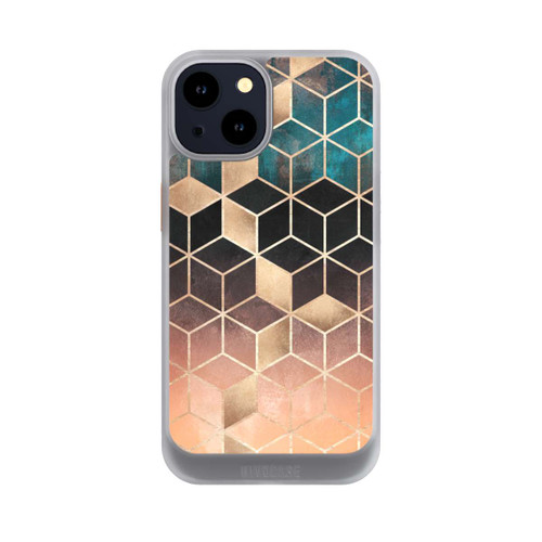 Apple iPhone 14 NIVOcore Cubes de rêve imprimé doré