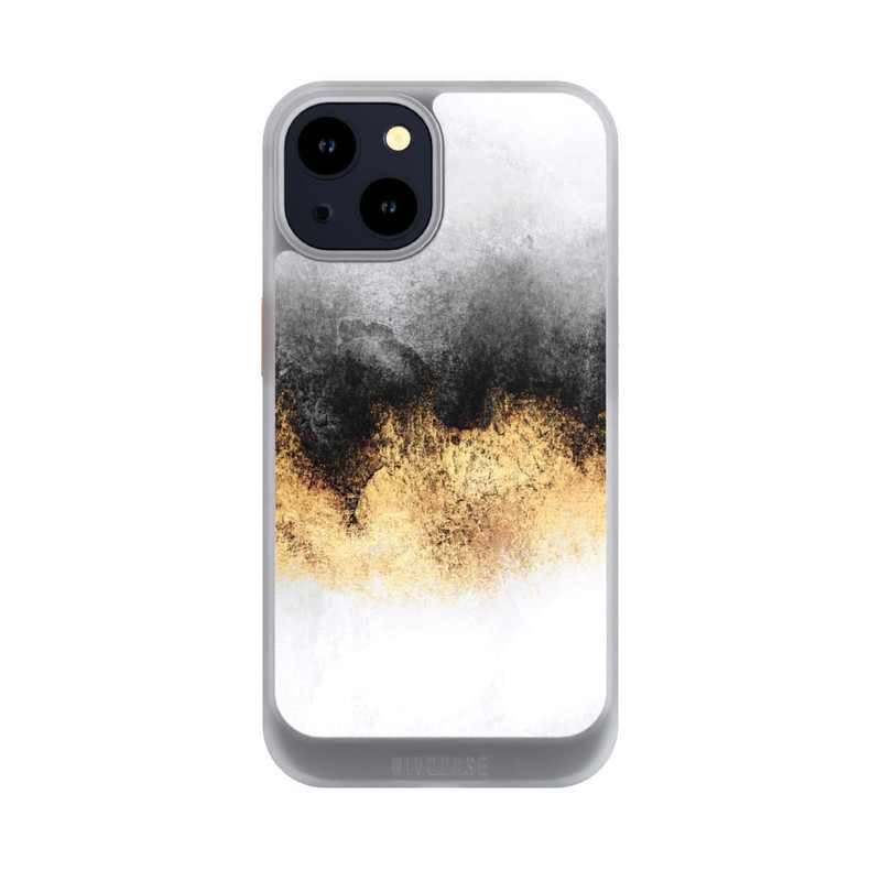iPhone 14 NIVOcore Grauer Himmelstaub Golddruck