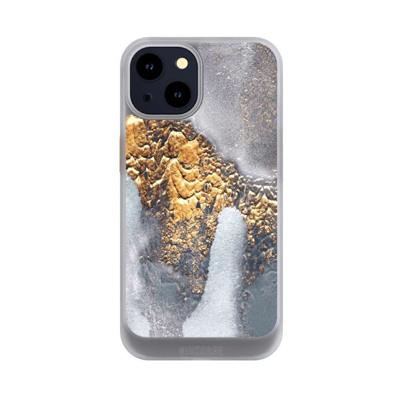 iPhone 14 NIVOcore Beton-Gold-Glitzerlook