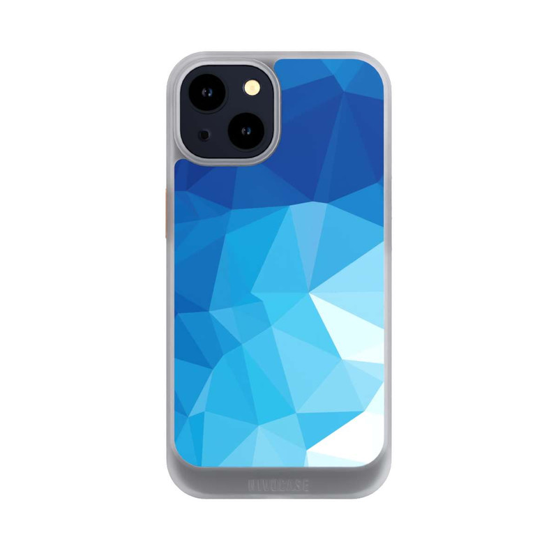 iPhone 14 NIVOcore Mosaïque Polygonale Bleue