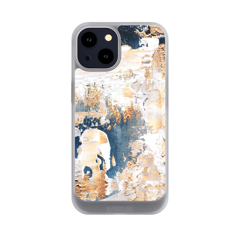 iPhone 14 NIVOcore Abstraktion Blau und Gold