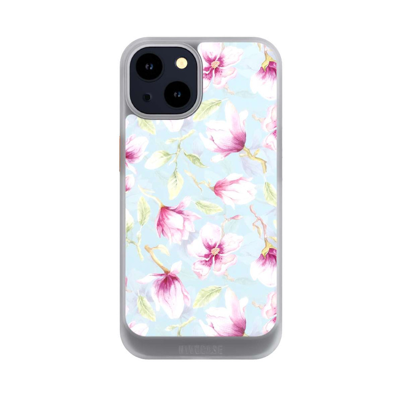iPhone 14 NIVOcore Magnolias sur bleu