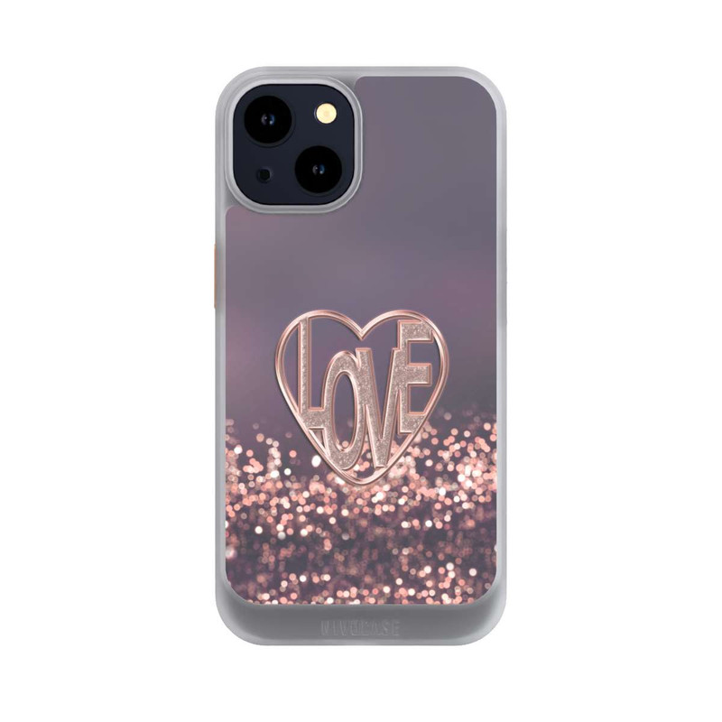 iPhone 14 NIVOcore LOVE Rose Pailleté