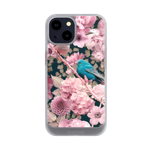 Apple iPhone 14 NIVOcore Moineaux à motif de fleurs roses