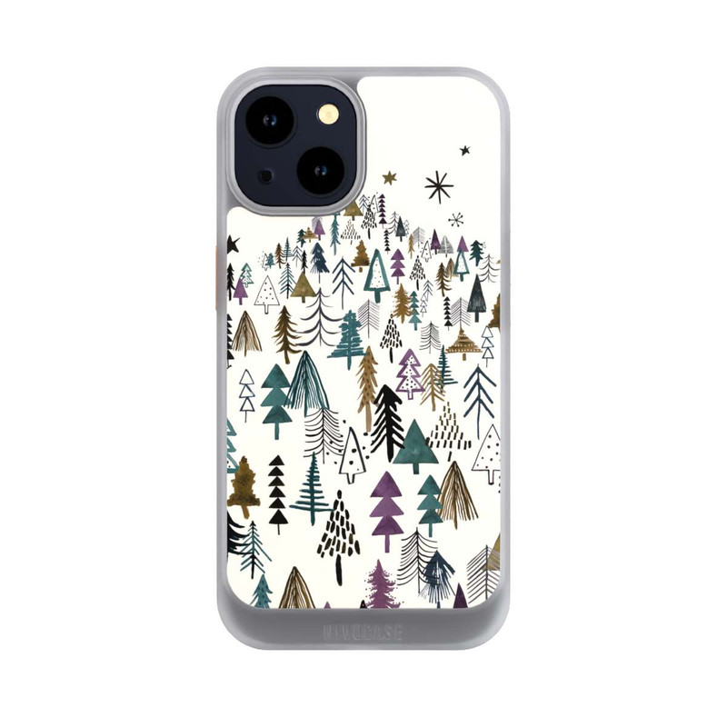 iPhone 14 NIVOcore Bergbäume Wald Lila