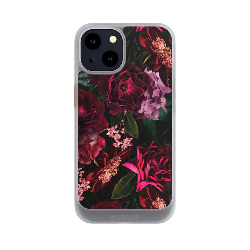 iPhone 14 NIVOcore Dunkle romantische Vintage Rosen und Pfingstrosen
