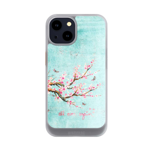 Apple iPhone 14 NIVOcore Motif d'arbre en fleurs de cerisier bleu
