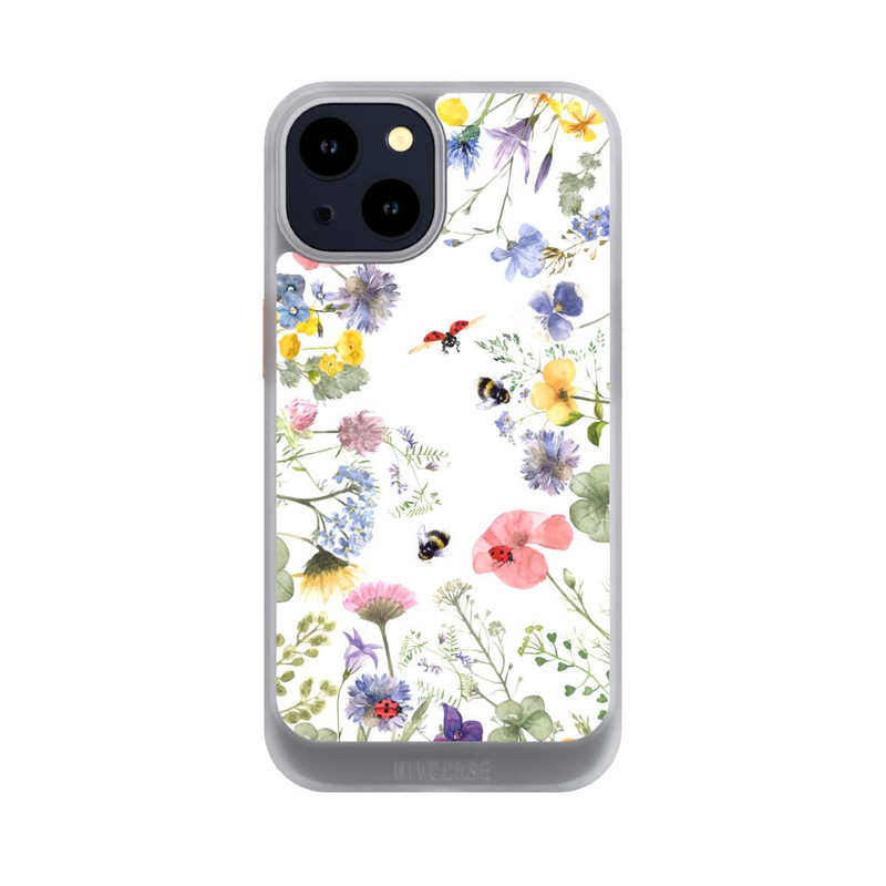 iPhone 14 NIVOcore Bunte Frühlingsblumen und Bienen