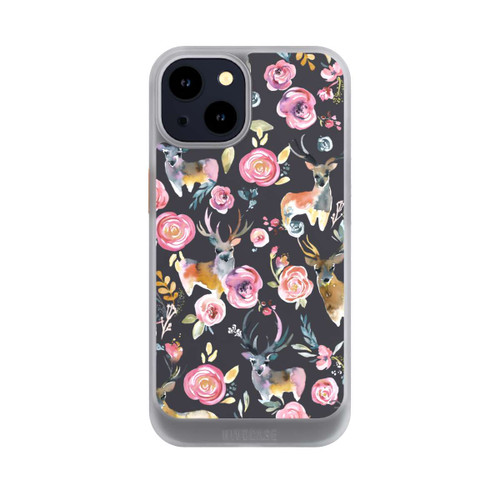 Apple iPhone 14 NIVOcore Deers and flowers Anthracite