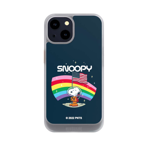 Apple iPhone 14 NIVOcore Snoopy Weltraumreisender Regenbogen