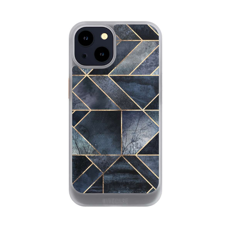 iPhone 14 NIVOcore Abstraktes Natur-Dunkelblau