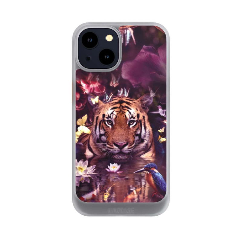 iPhone 14 NIVOcore Tiger Blumenrahmen