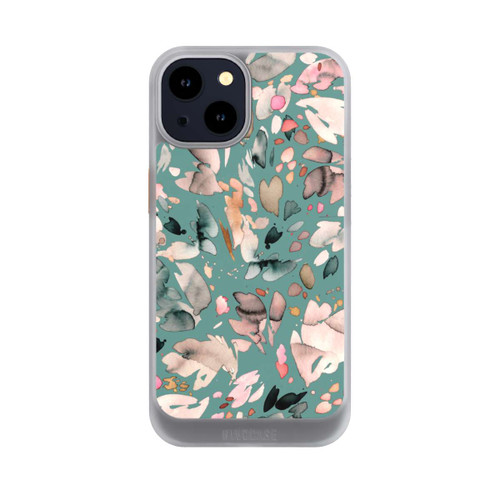 Apple iPhone 14 NIVOcore Fleurs abstraites, pétales vert