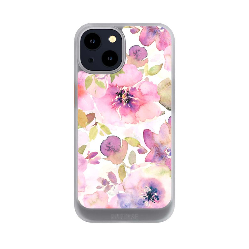 iPhone 14 NIVOcore Tapete mit rosa Blumen