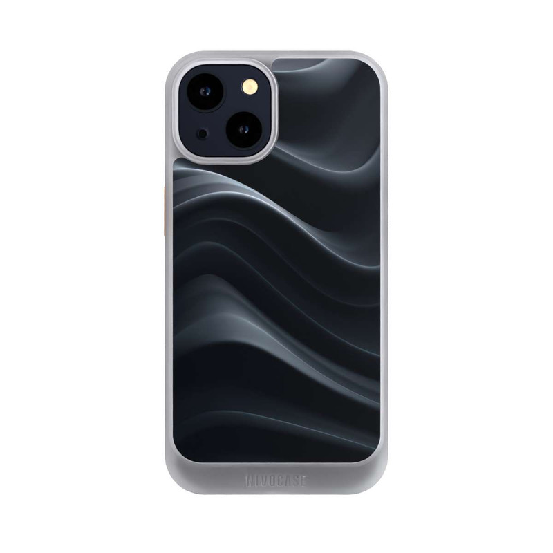 iPhone 14 NIVOcore Black Waves Texture