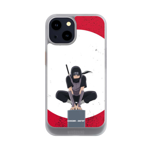 Apple iPhone 14 NIVOcore Itachi Uchiha Symbol Roter Hintergrund