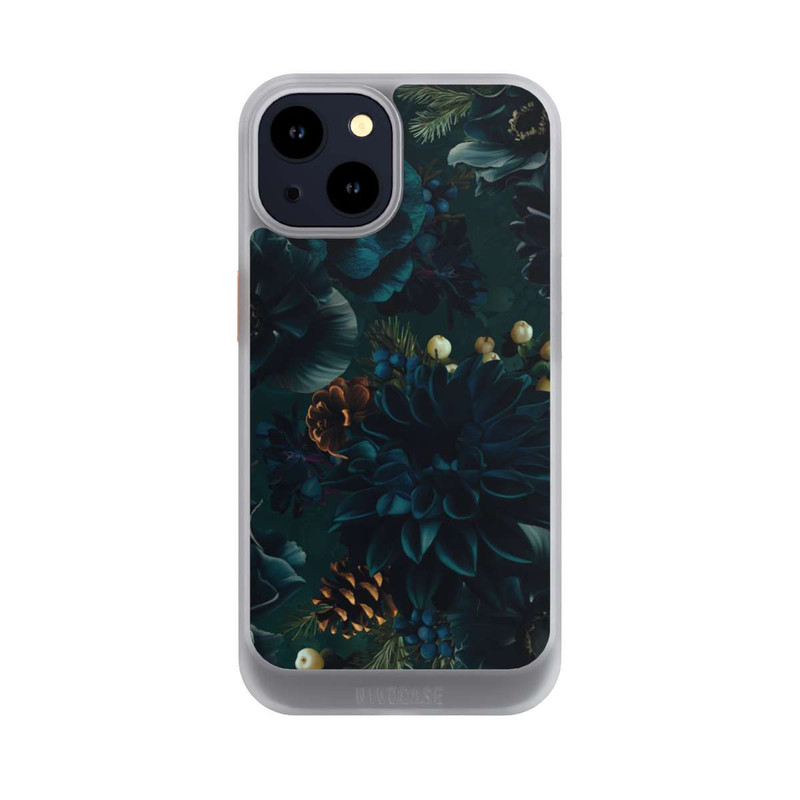 iPhone 14 NIVOcore Blumenmuster Grün und Blau