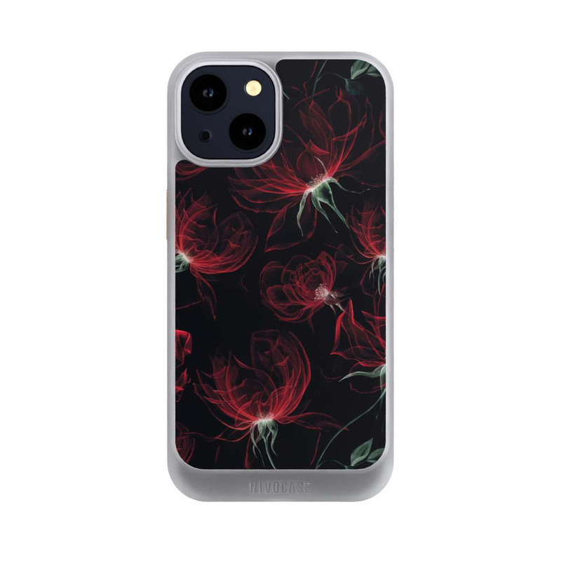 iPhone 14 NIVOcore Fleurs rouges Fond d'écran