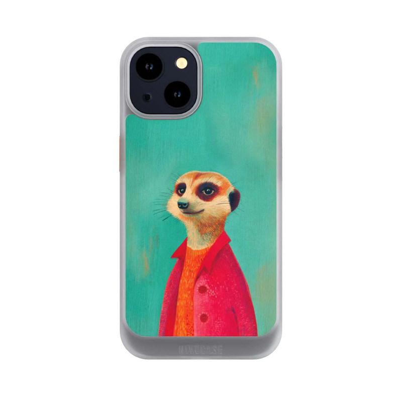 iPhone 14 NIVOcore Meerkat Green Illustration