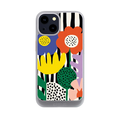 Apple iPhone 14 NIVOcore Flowers Striped Background