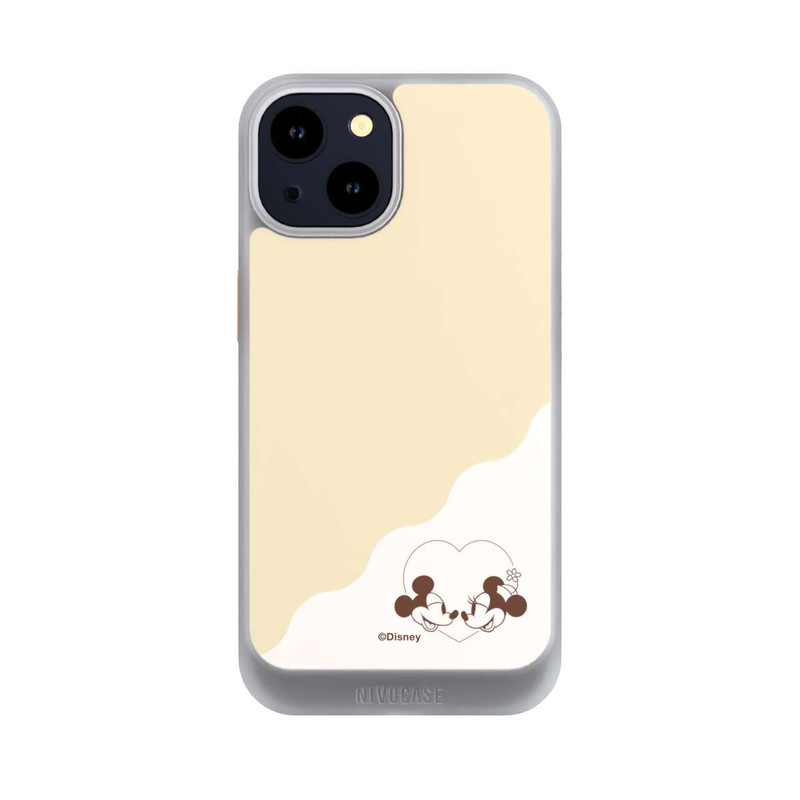 iPhone 14 NIVOcore Mickey and Minnie Love Heart Beige
