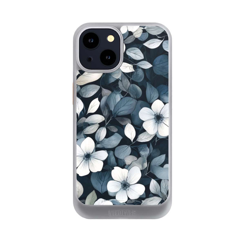 iPhone 14 NIVOcore Blaue Negativblumen mit KI