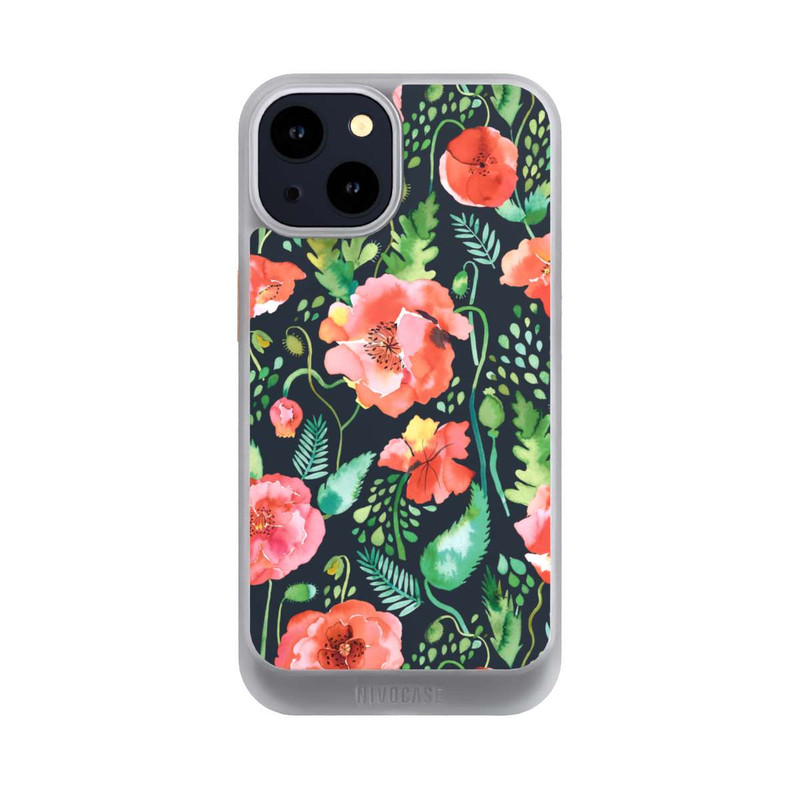iPhone 14 NIVOcore Mohnblumen Dunkle Wildnis