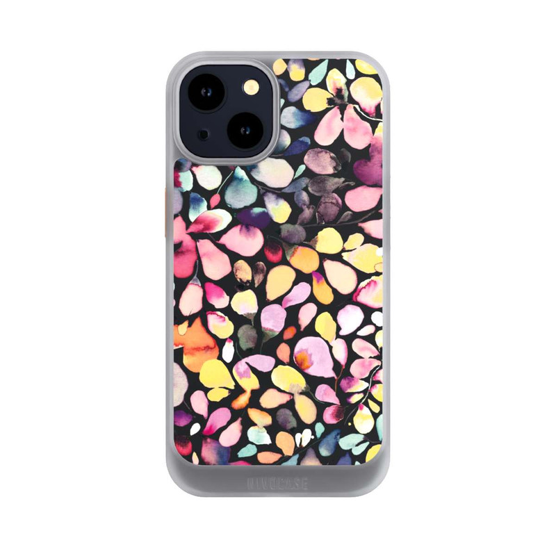 iPhone 14 NIVOcore Eucalyptus Watercolor Leaves Black