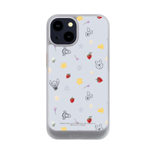 Apple iPhone 14 NIVOcore Winnie Puuh und Freunde Erdbeer Muster Blau