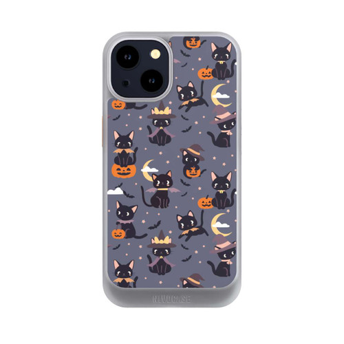 Apple iPhone 14 NIVOcore Cute Halloween Witch Cats and Pumpkins