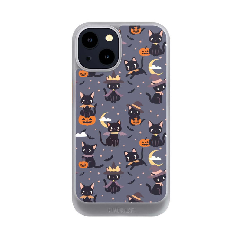iPhone 14 NIVOcore Cute Halloween Witch Cats and Pumpkins
