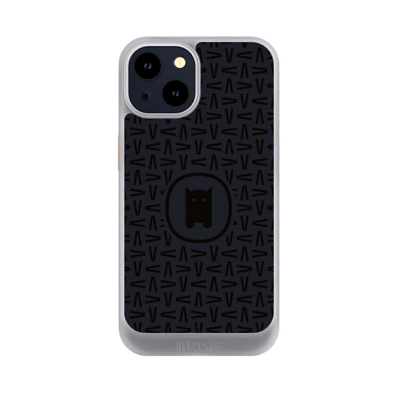 iPhone 14 NIVOcore Nivocase Muster Schwarz Grau