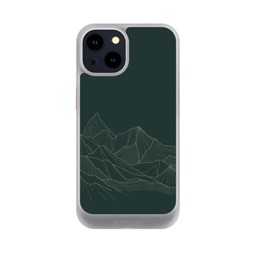 Apple iPhone 14 NIVOcore Berg Line Art Grün